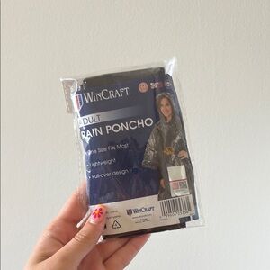 Wincraft Black Adult Rain Poncho